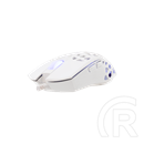 White Shark GM-5018W Caradoc-W gamer egér (vezetékes, optikai, 7 gomb, 7200 DPI, RGB, USB, fehér)