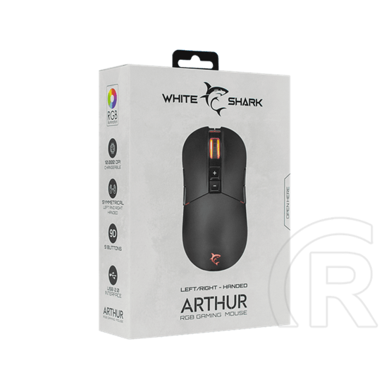 White Shark GM-9005 Arthur optikai egér (USB, fekete)