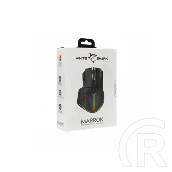 White Shark GM-9006B Marrok gamer egér (optikai, USB 2.0, 12000 DPI, 9 gomb, fekete)