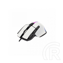 White Shark GM-9006W Marrok-W gamer egér (fehér, optikai, 12000 DPI, USB 2.0, 9 gombos, RGB, 1000 Hz, fonott kábel)