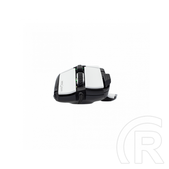 White Shark GM-9006W Marrok-W gamer egér (fehér, optikai, 12000 DPI, USB 2.0, 9 gombos, RGB, 1000 Hz, fonott kábel)