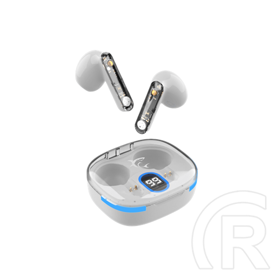 White Shark Hyperbeat-W GEB-TWS37W bluetooth in-ear fülhallgató sztereo (v5.3, mikrofon, USB-C, 13mm, fehér)
