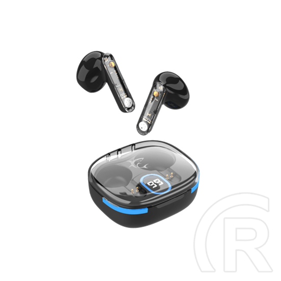 White Shark Hyperbeat TWS37B bluetooth fülhallgató sztereo (v5.3, mikrofon, USB-C töltés, 13 mm, fekete)