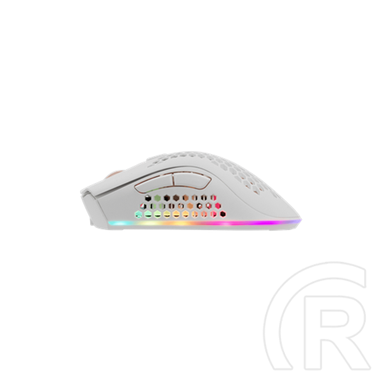 White Shark LIONEL-W WGM-5012W vezeték nélküli gamer egér (optikai, 10000 DPI, 6 gomb, RGB, fehér)