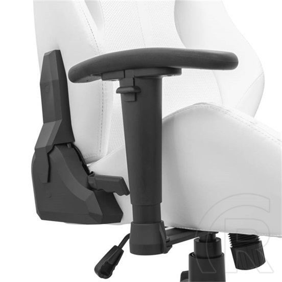 White Shark Monza-W Gamer szék (fehér, PU bőr, puha nyak- és fejpárna, lélegző felület, 120 kg)