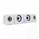White Shark Mood hangszóró (2.2, 16W, LED világítás, USB táp, 3,5 mm, fehér)