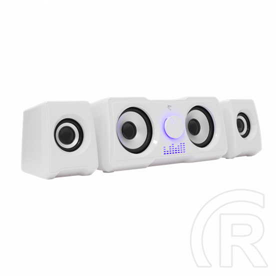 White Shark Mood hangszóró (2.2, 16W, LED világítás, USB táp, 3,5 mm, fehér)