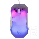 White Shark Mordred-W gamer egér (vezetékes, optikai, 7 gomb, 12000 DPI, USB 2.0, RGB, fehér)