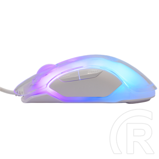 White Shark Mordred-W gamer egér (vezetékes, optikai, 7 gomb, 12000 DPI, USB 2.0, RGB, fehér)