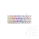 White Shark Nagamaki GK-006211W/R-US billentyűzet (US, vezetékes, mechanikus, 61 gomb, RGB világítás, USB 2.0, fehér)