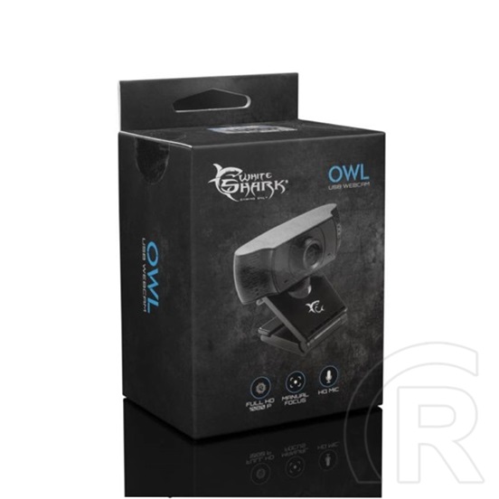 White Shark OWL GWC-004 webkamera (Full HD, integrált mikrofon, USB 2.0, fekete)