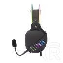 White Shark OX RGB gamer fejhallgató (vezetékes, levehető mikrofon, RGB világítás, 50 mm, 2x3,5 mm jack+USB, fekete)