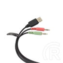 White Shark OX RGB gamer fejhallgató (vezetékes, levehető mikrofon, RGB világítás, 50 mm, 2x3,5 mm jack+USB, fekete)