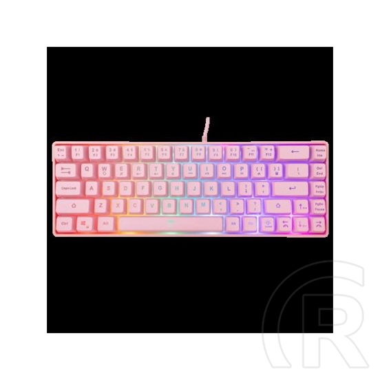 White Shark Ronin-P GK-2201P-US gamer billentyűzet (angol, vezetékes, membrán, 68 gomb, Rainbow világítás, USB 2.0, rózs