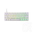 White Shark SHINOBI-2 billentyűzet (61, mechanikus, barna kapcsolók, hot-swap, RGB, vezetékes, angol, fehér)