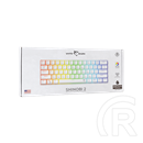 White Shark SHINOBI-2 billentyűzet (61, mechanikus, barna kapcsolók, hot-swap, RGB, vezetékes, angol, fehér)