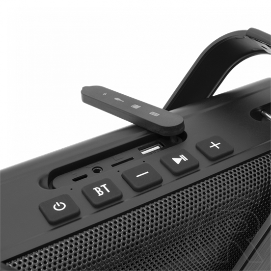 White Shark Tamma bluetooth hordozható hangszóró (v5.0, 12 W RMS, 3000 mAh belső akku, 10 m hatótáv, fekete)