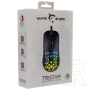 White Shark Tristan-2 GM-9004-2 gamer egér (fekete, vezetékes, optikai, 7 gomb, 12000 DPI, USB 2.0, RGB)