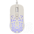 White Shark Tristan W GM-9004W gamer egér (vezetékes, optikai, 7 gomb, 12000 DPI, RGB, fehér)