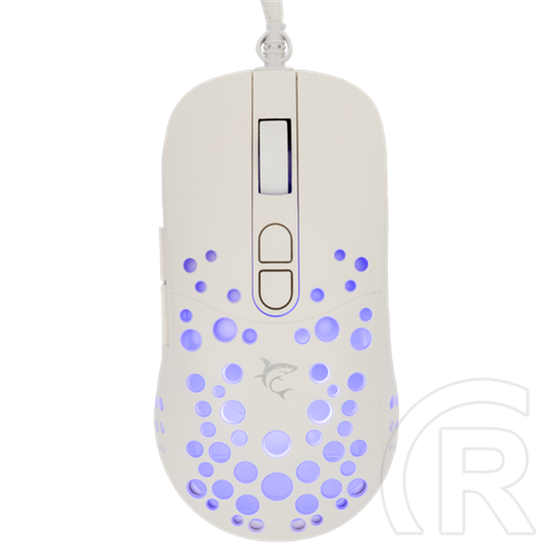 White Shark Tristan W GM-9004W gamer egér (vezetékes, optikai, 7 gomb, 12000 DPI, RGB, fehér)