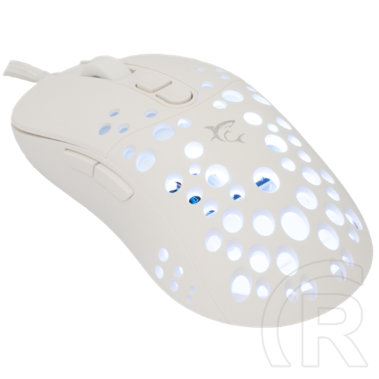 White Shark Tristan W GM-9004W gamer egér (vezetékes, optikai, 7 gomb, 12000 DPI, RGB, fehér)