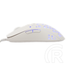 White Shark Tristan W GM-9004W gamer egér (vezetékes, optikai, 7 gomb, 12000 DPI, RGB, fehér)