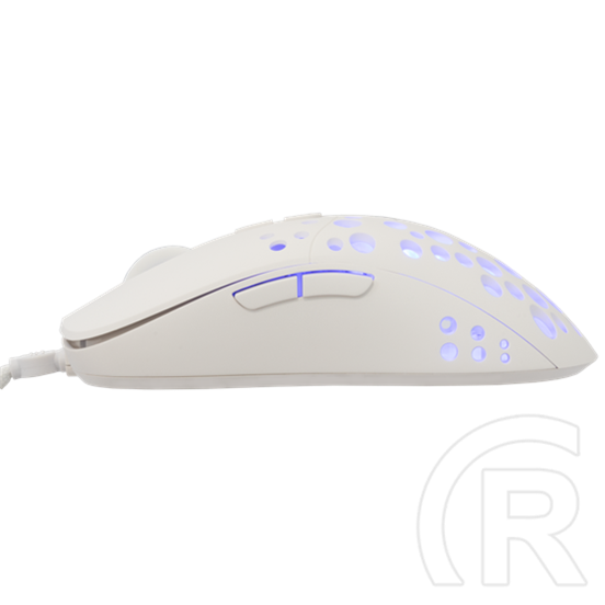 White Shark Tristan W GM-9004W gamer egér (vezetékes, optikai, 7 gomb, 12000 DPI, RGB, fehér)
