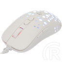 White Shark Tristan W GM-9004W gamer egér (vezetékes, optikai, 7 gomb, 12000 DPI, RGB, fehér)