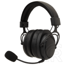 White Shark WGH-2443B Gorilla Pro vezeték nélküli gamer fejhallgató (Bluetooth, mikrofon, 53 mm, 3,5 mm jack, fekete)