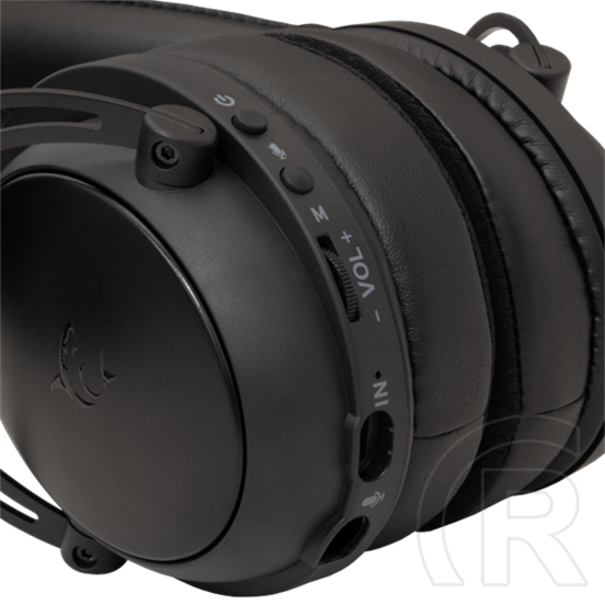 White Shark WGH-2443B Gorilla Pro vezeték nélküli gamer fejhallgató (Bluetooth, mikrofon, 53 mm, 3,5 mm jack, fekete)