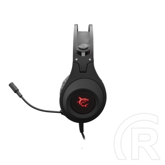 White Shark Wildcat gamer fejhallgató (mikrofon, 50 mm, vezetékes 3,5 mm + USB, 2,2 m, LED, PC/PS4/5/Xbox, fekete)