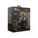 White Shark Wildcat gamer fejhallgató (mikrofon, 50 mm, vezetékes 3,5 mm + USB, 2,2 m, LED, PC/PS4/5/Xbox, fekete)