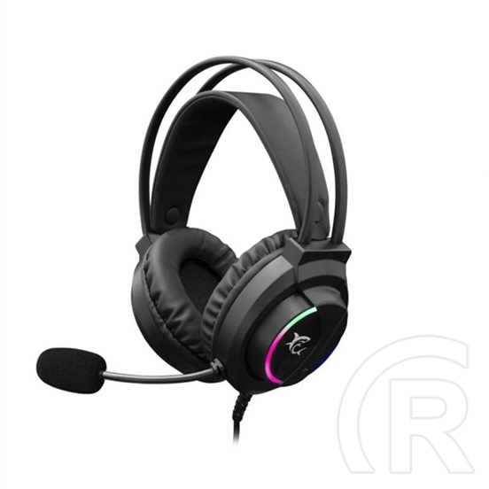 White Shark Wolf gamer fejhallgató (vezetékes, USB, mikrofon, megvilágítás, 50 mm, PC/PS4/5/Mac kompatibilis, fekete)