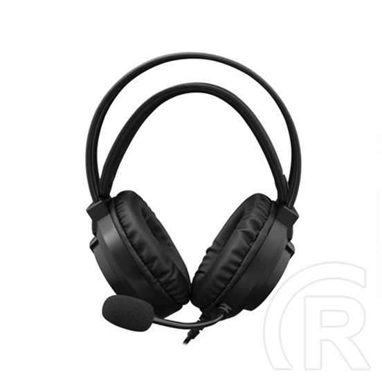 White Shark Wolf gamer fejhallgató (vezetékes, USB, mikrofon, megvilágítás, 50 mm, PC/PS4/5/Mac kompatibilis, fekete)
