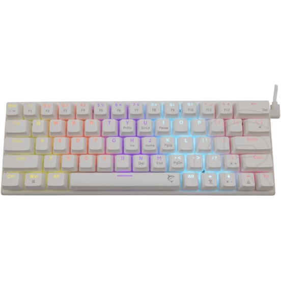 Whiteshark Wakizashi 2 Red Switches gamer billentyűzet (US, fehér)