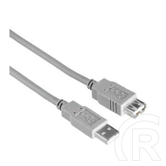 Wiretek USB 2.0 hosszabbító kábel (A dugó / A aljzat, 1,8 m)