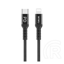 Wiwu adat- és töltőkábel (USB-C dugó / Lightning 8 pin dugó, 1 m, fekete)