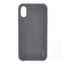 X-LEVEL Apple iPhone XS 5.8 műanyag telefonvédő (bőr hatású hátlap) fekete