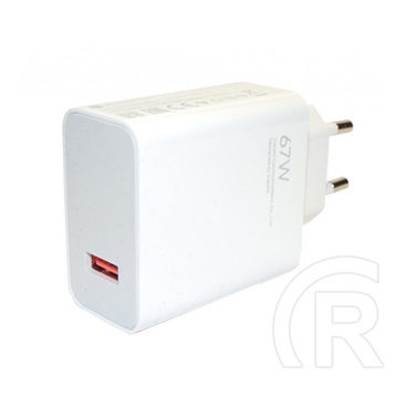 XIAOMI hálózati töltő USB aljzat (67W, gyorstöltő) fehér