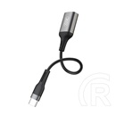 XO adapter kábel (usb aljzat - type-c, adatátvitel és töltés, otg, 15cm) fekete