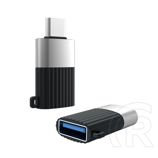 XO adapter (usb aljzat - type-c, otg) fekete