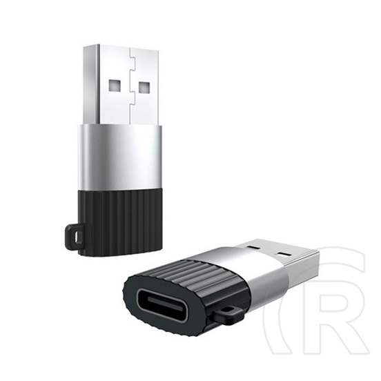 XO adapter (usb aljzat - type-c, usb/pendrive csatlakoztatás, otg) fekete