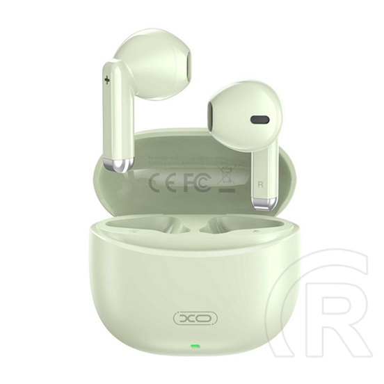 XO bluetooth fülhallgató sztereo (v5.3, tws, mikrofon + töltőtok) világoszöld