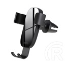 XO c37 autós tartó (szellőzőre, gravitációs, 360°, 4-6" méret) fekete