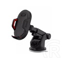 XO c39 autós tartó (műszerfalra, tapadókorongos, automata, 4-6" méret) fekete