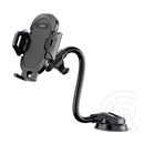 XO c85 autós tartó (műszerfalra, szélvédőre, tapadókorongos, 360°, 4.7-7.2" méret) fekete