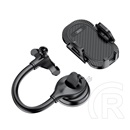 XO c85 autós tartó (műszerfalra, szélvédőre, tapadókorongos, 360°, 4.7-7.2" méret) fekete