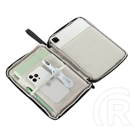 XO cb03 tok fekvő, bőr hatású laptop/notebook/tablet (univerzális, kézpánt, 10,9" méret) sötétszürke