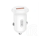 XO cc68 autós töltő usb aljzat (18w, pd gyorstöltő) fehér