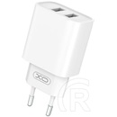 XO ce02d hálózati töltő type-c aljzat (18w, pd gyorstöltő + lightning kábel) fehér